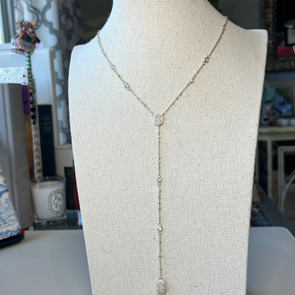 Kendra Scott Claudia Lariat Y Drusy Necklace